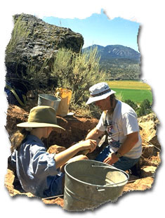 Crow Canyon participants excavating at Castle Rock
