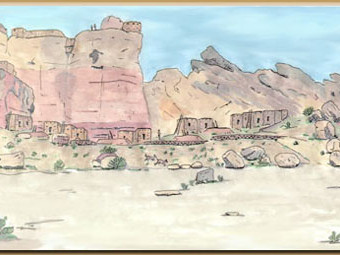 Rendition Of Castle Rock Pueblo By Paul Ermigiotti